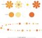 47.2 Ft Groovy Party Decorations Boho Daisy Polka Dot Garland Streamer Ombre Orange Daisy Banner Cutouts for Birthday Baby Shower Wedding Bridal Shower Spring Summer Fall Retro Hippie Decor Supplies